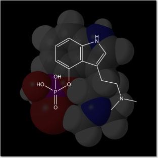 Psilocybin Molecule Chemistry Posters and Art